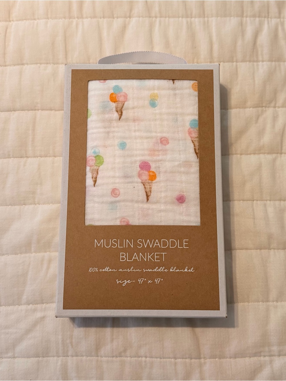 Source Unknown Muslin Swaddle Blanket - Pastel Ice Cream Dots
